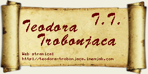 Teodora Trobonjača vizit kartica